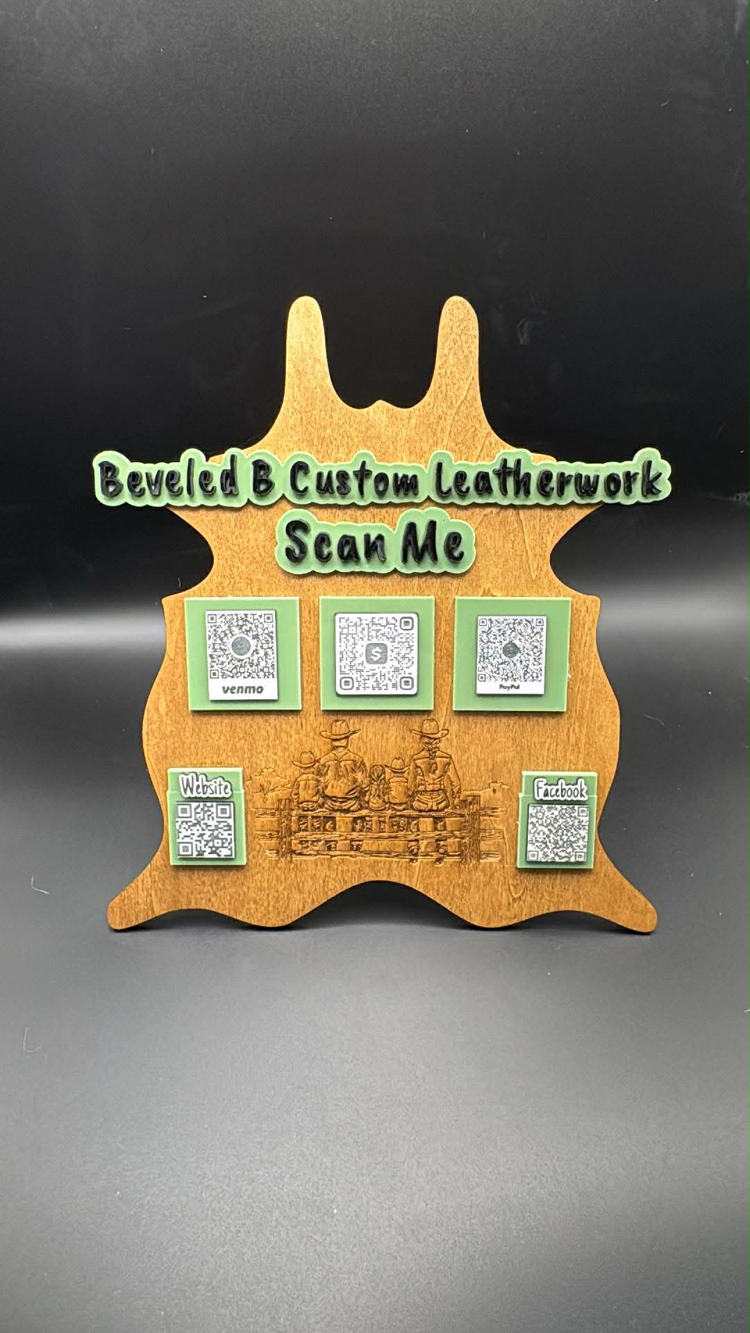 Custom business QR code sign