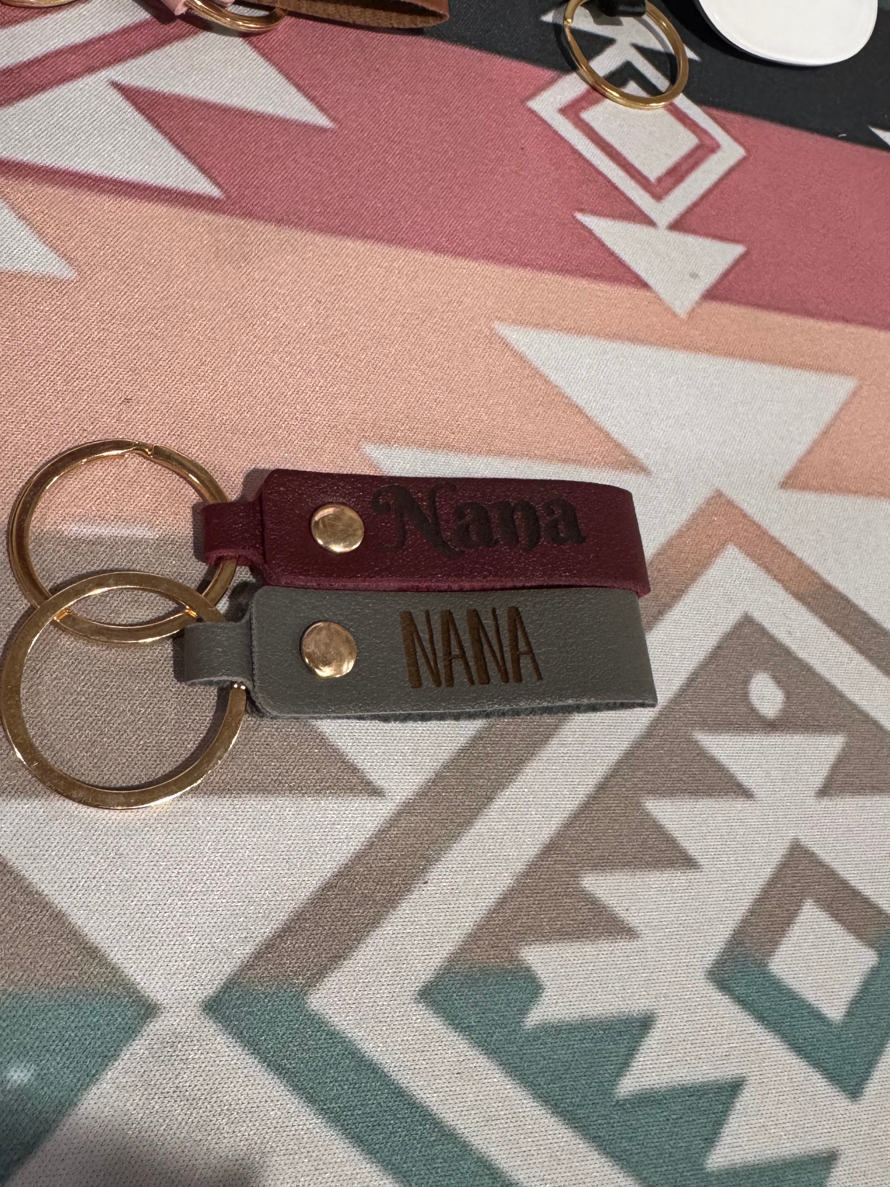 Nana leather keychain