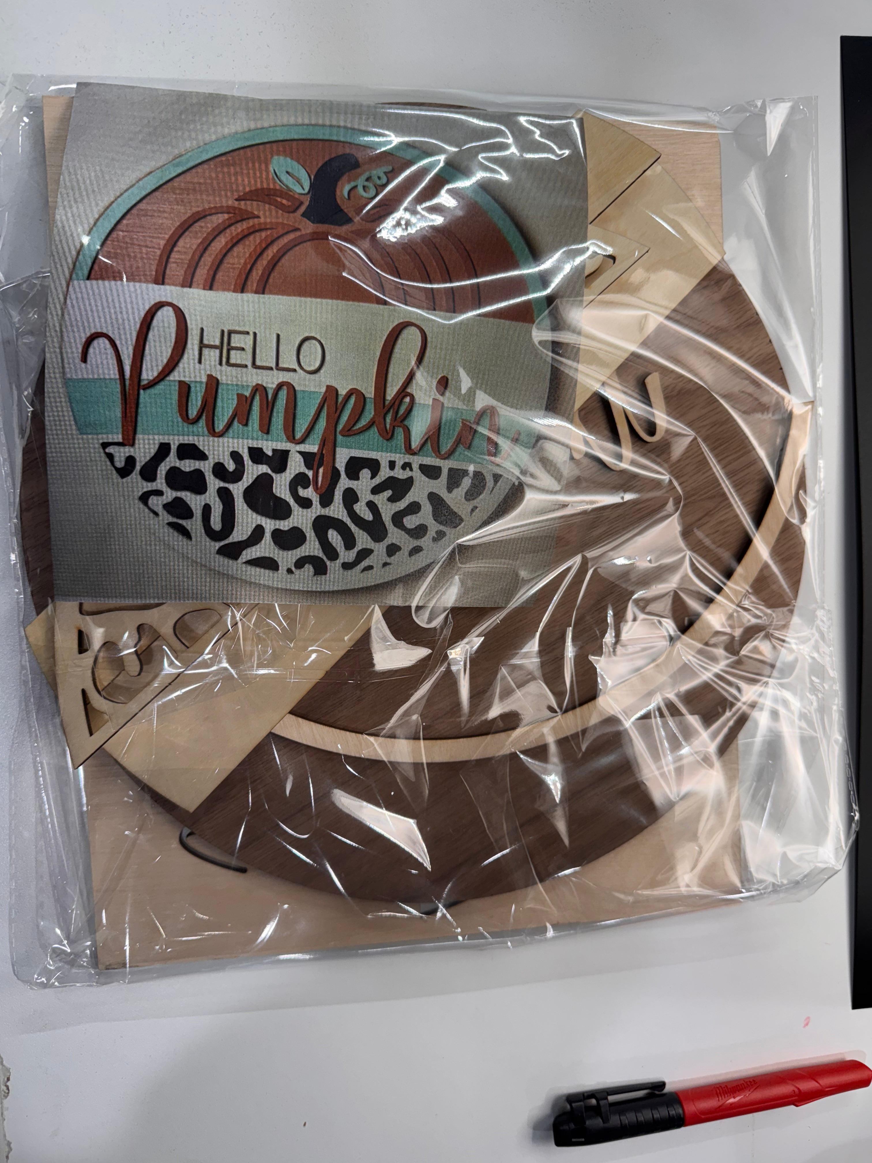 Hello pumpkin diy sign kit