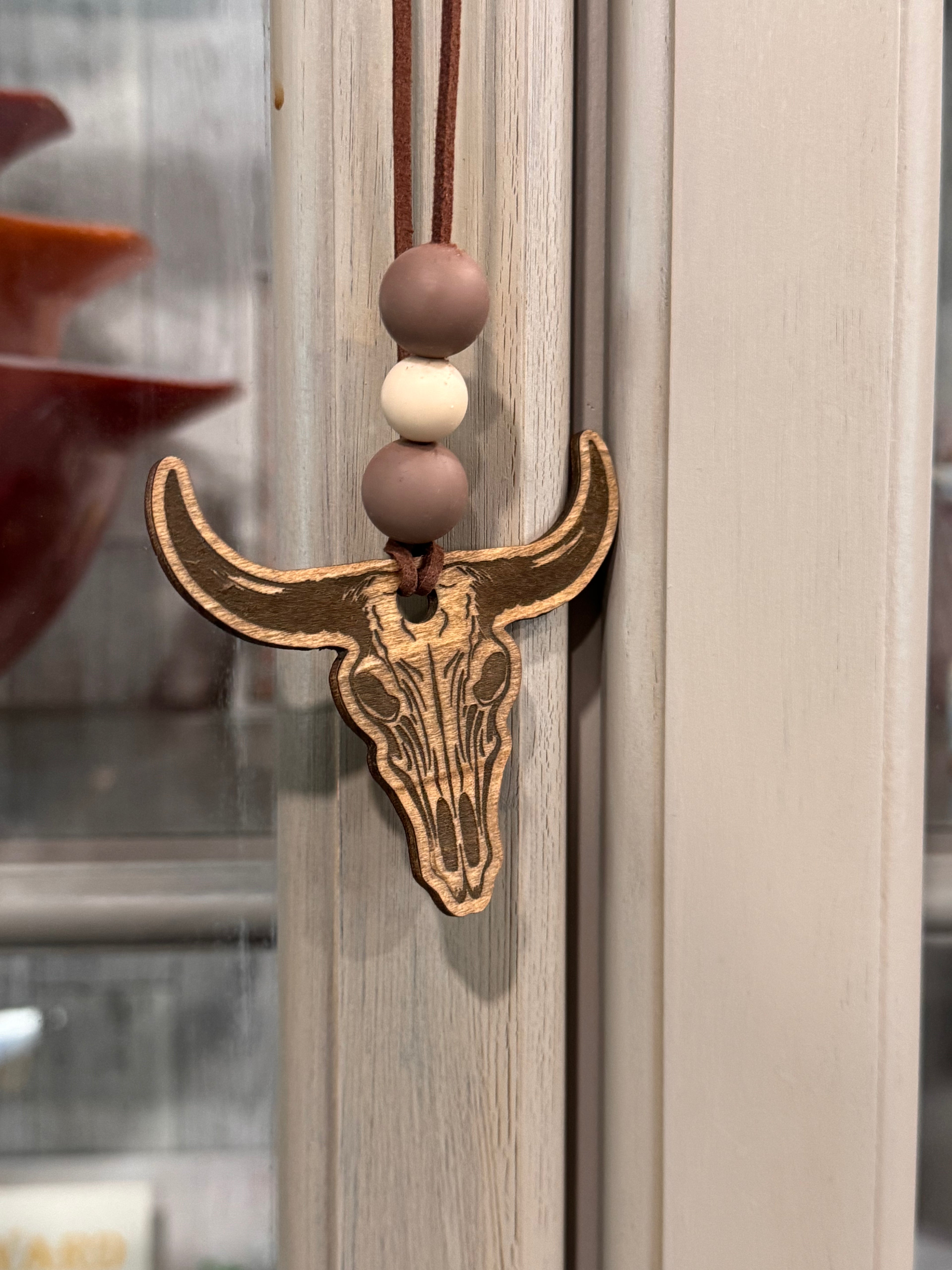 Bull Skull car charm